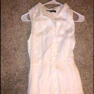 Lulus long white button up dress size small